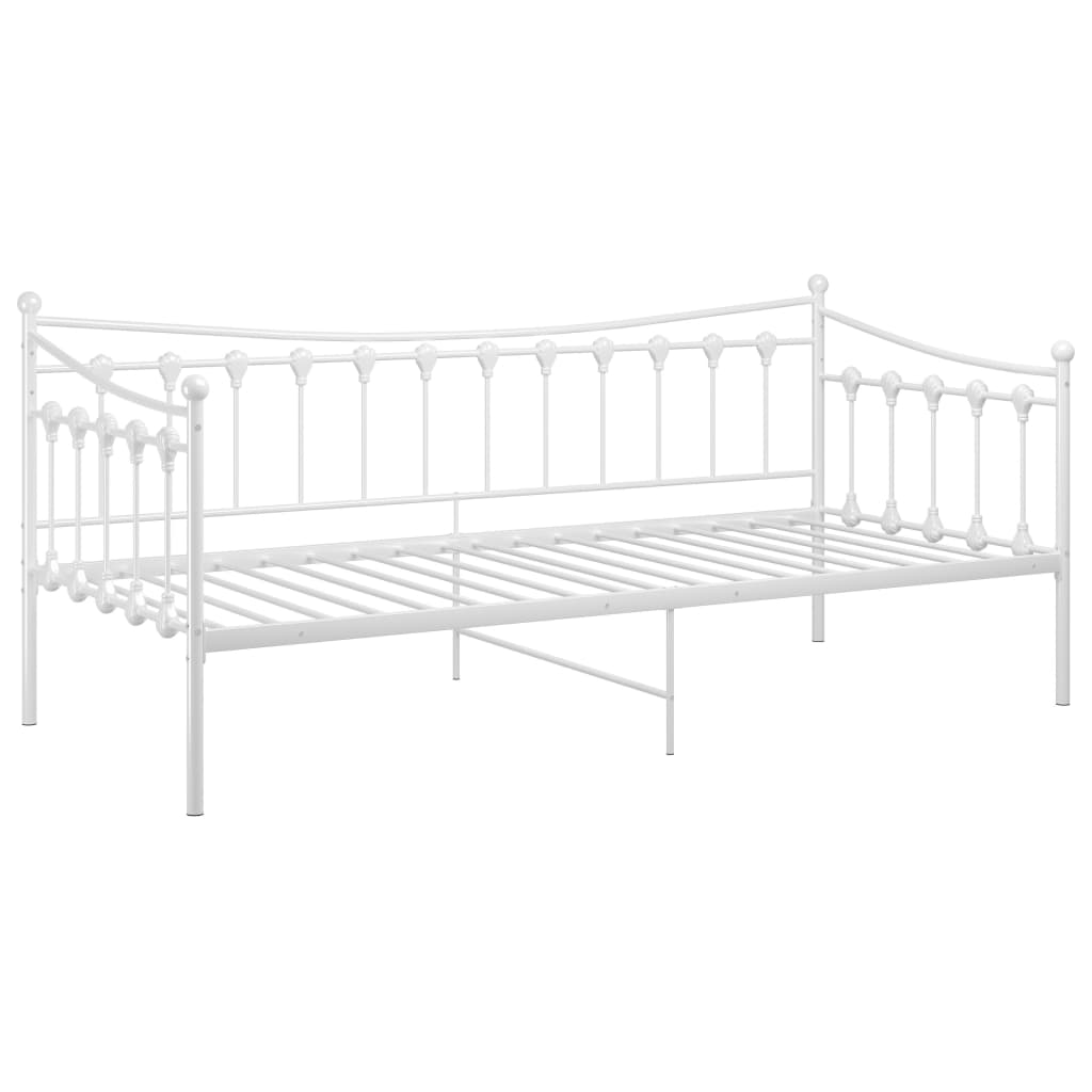 Sofa Bed Frame | White | Powder-coated metal | Single