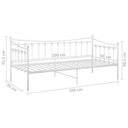 Sofa Bed Frame | White | Powder-coated metal | Single