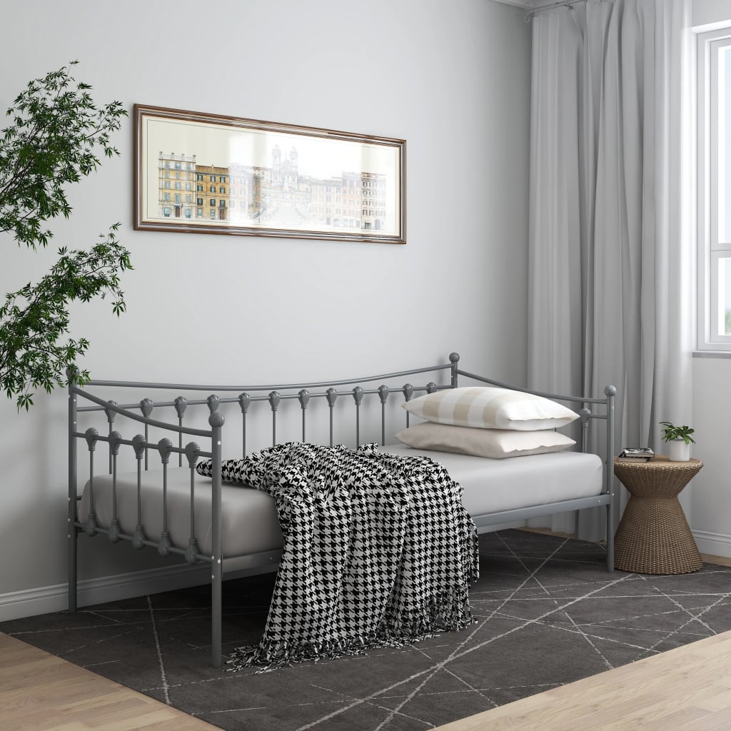 Sofa Bed Frame | Grey | Powder-coated metal | Single