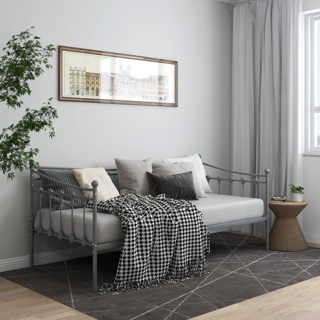 Sofa Bed Frame | Grey | Powder-coated metal | Single