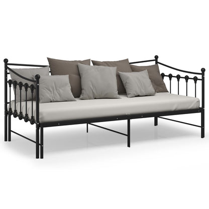 Sofa Bed Frame | Black | Powder-coated metal | 90x200 cm
