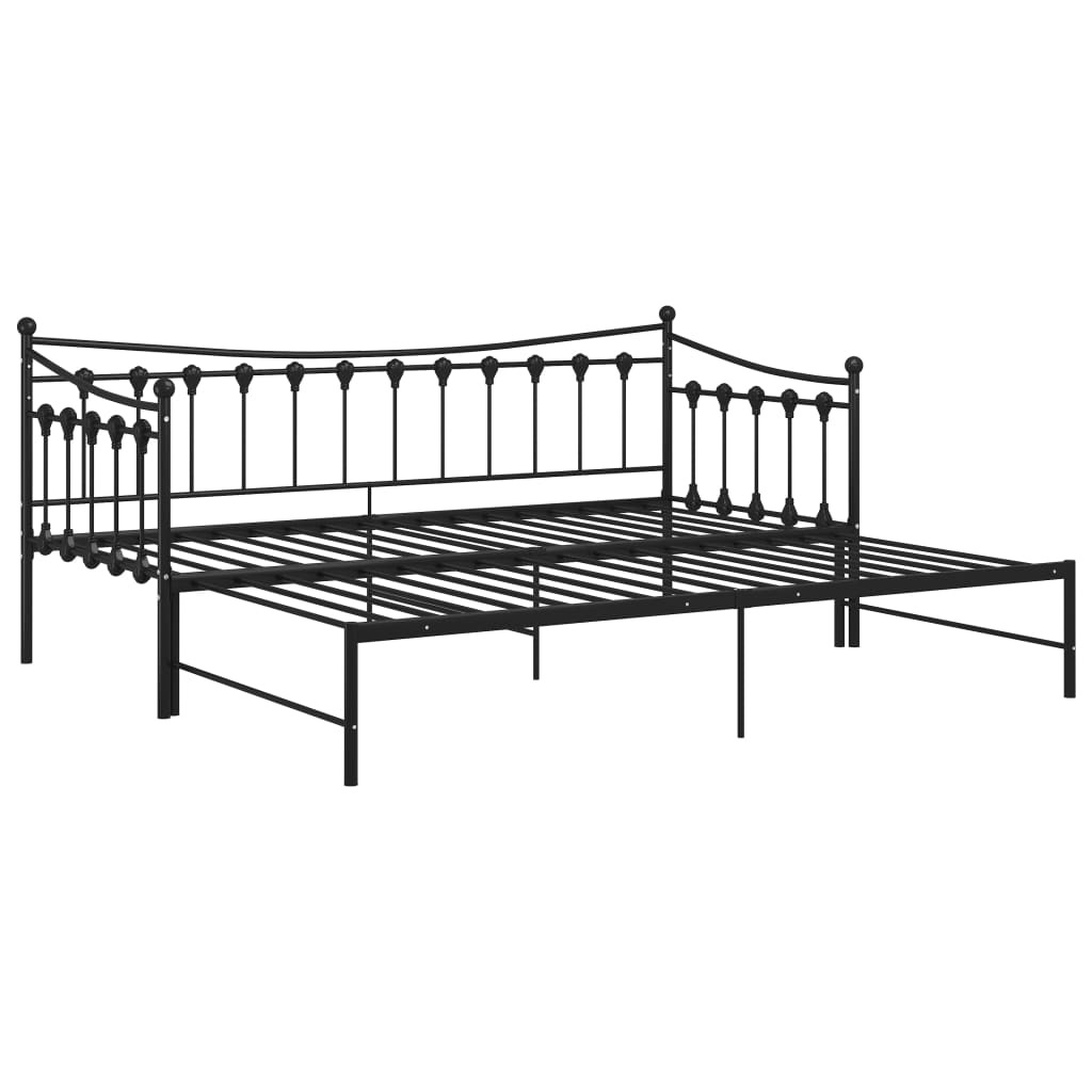 Sofa Bed Frame | Black | Powder-coated metal | 90x200 cm