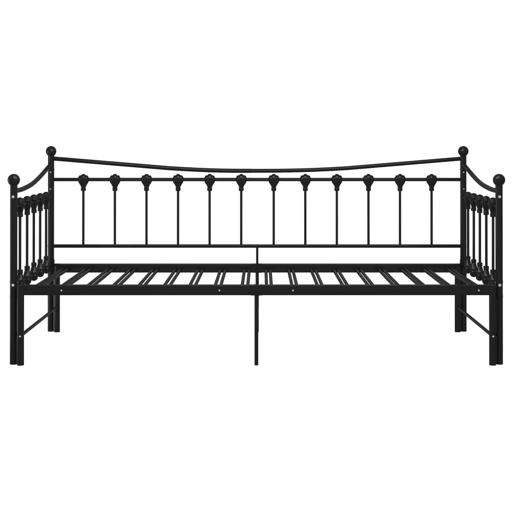 Sofa Bed Frame | Black | Powder-coated metal | 90x200 cm