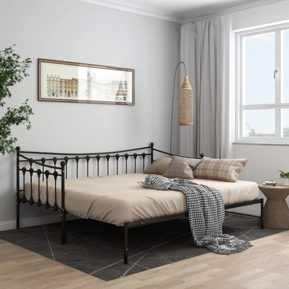 Sofa Bed Frame | Black | Powder-coated metal | 90x200 cm