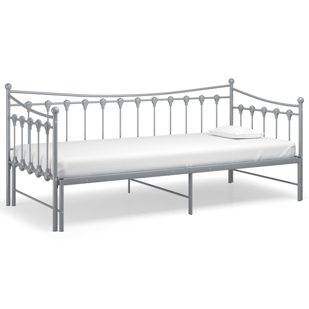 Sofa Bed Frame | Grey | Powder-coated metal | 90x200 cm mattress size