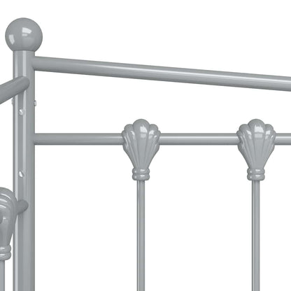 Pull-out Sofa Bed Frame without Mattress Grey Metal 90x200 cm