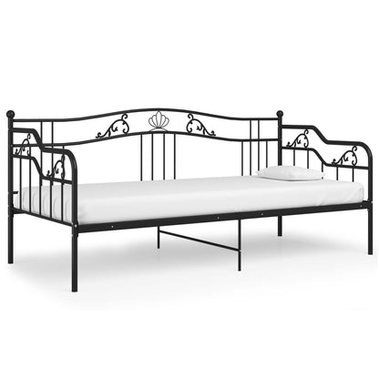 Sofa Bed Frame | Black | Powder-coated metal | 90x200 cm
