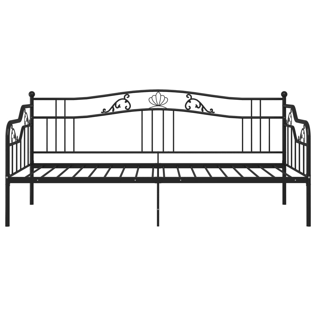 Sofa Bed Frame | Black | Powder-coated metal | 90x200 cm