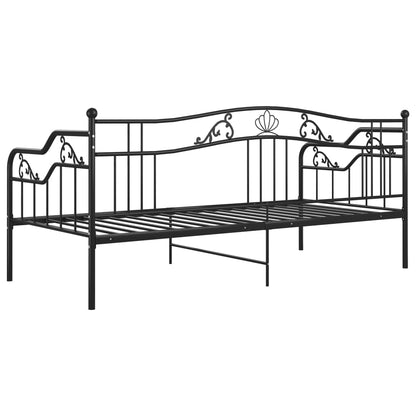Sofa Bed Frame | Black | Powder-coated metal | 90x200 cm