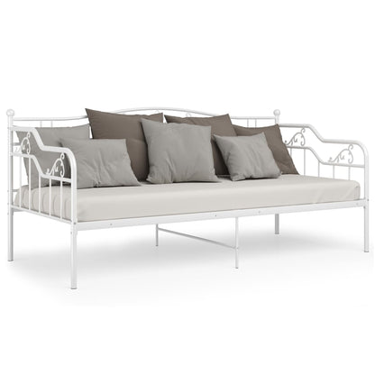 Sofa Bed Frame | White | Powder-Coated Metal | 90x200 cm