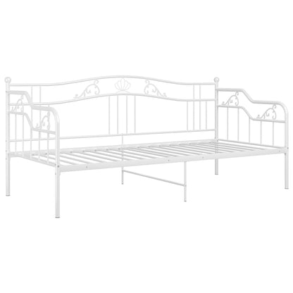 Sofa Bed Frame | White | Powder-Coated Metal | 90x200 cm