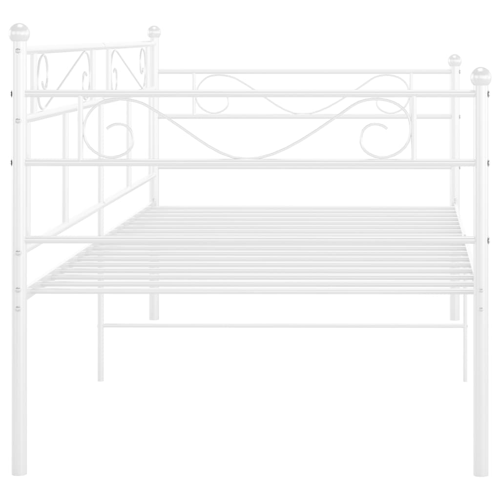 Sofa Bed Frame | White | Powder-coated metal | Single