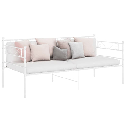 Sofa Bed Frame | White | Powder-coated metal | Single