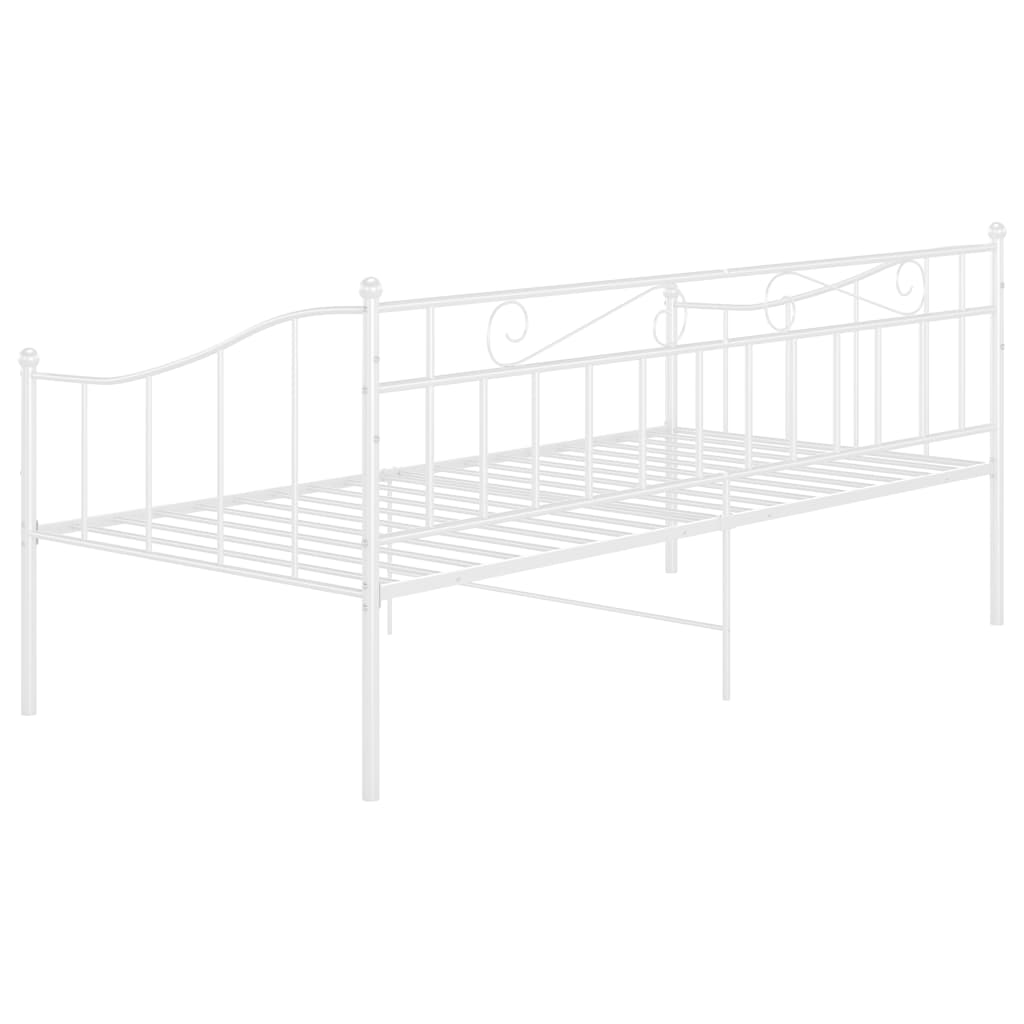 Sofa Bed Frame | White | Powder-coated metal | Single