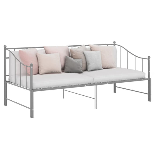 Sofa Bed Frame | Grey | Powder-coated metal | 90x200 cm