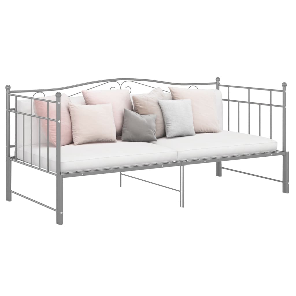 Sofa Bed Frame | Grey | Powder-coated metal | 206.5 x 185 x 89.5 cm