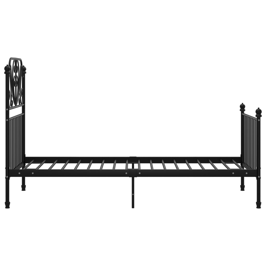 Bed Frame | Black | Powder-coated metal | Single |  Durable  | Bed Frame
