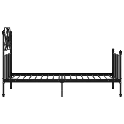 Bed Frame without Mattress Black Metal 100x200 cm