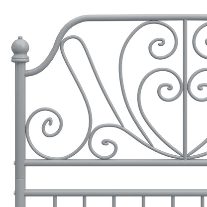 Bed Frame | Grey | Powder-coated metal | Single | Durable | Bed Frame