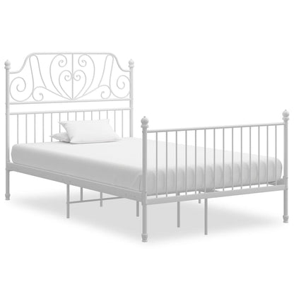 Bed Frame | White | Powder-coated metal | Double |  Durable  | Bed Frame
