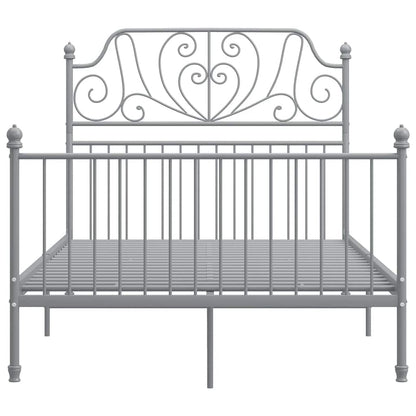 Grey Bed Frame | Powder-coated metal | Double | Durable | Bed Frame