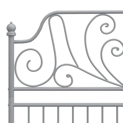 Bed Frame without Mattress Grey Metal 120x200 cm