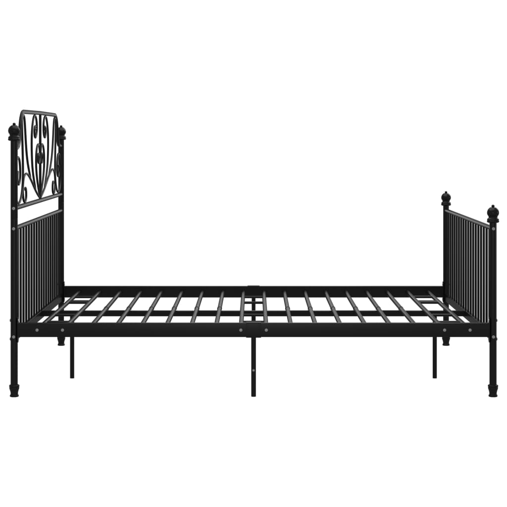 Bed Frame | Black | Powder-coated metal | Queen | Sleek | Bed Frame