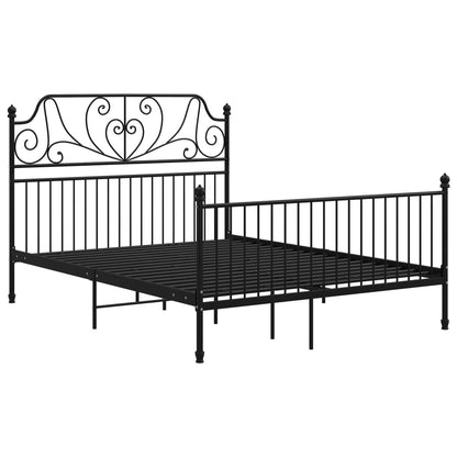 Bed Frame | Black | Powder-coated metal | Double |  Durable  | Bed Frame