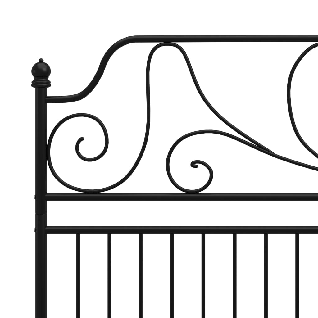 Bed Frame | Black | Powder-coated metal | Super King | Durable