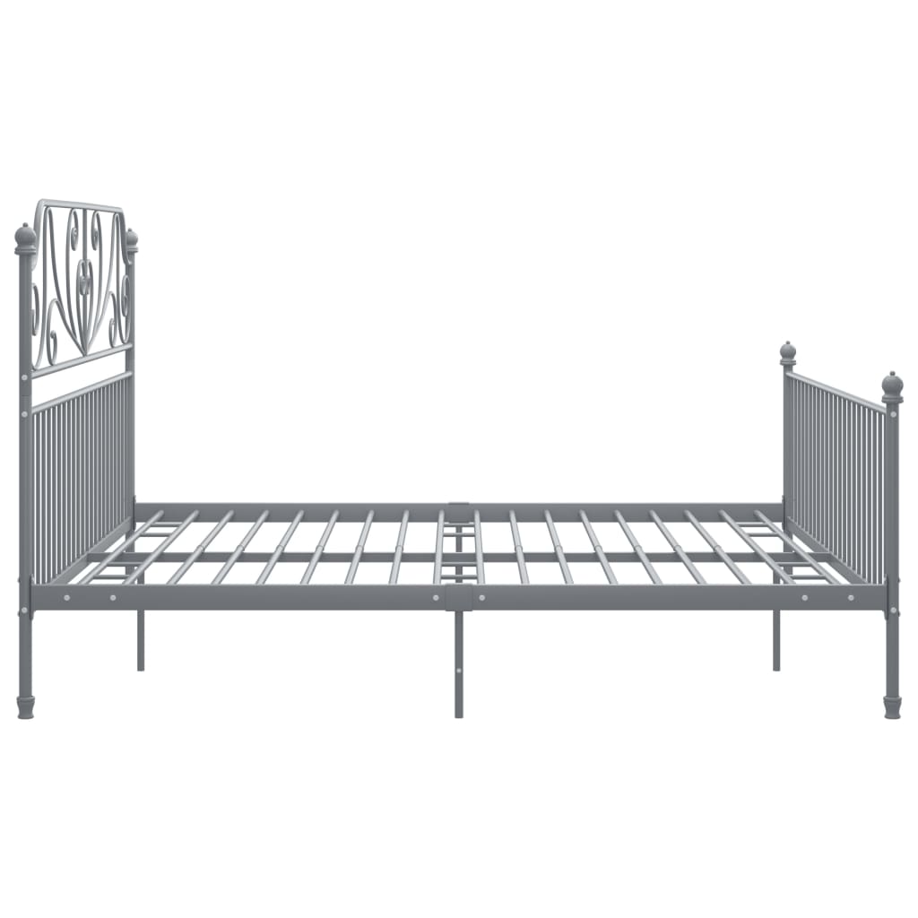 Bed Frame | Grey | Powder-coated metal | Super King | Durable | Bed Frame