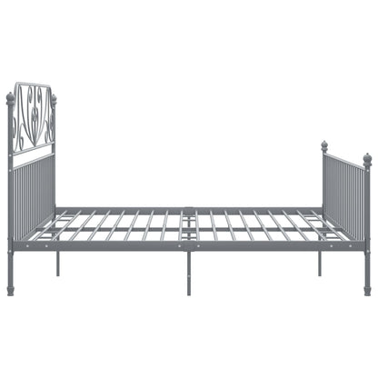 Bed Frame | Grey | Powder-coated metal | Super King | Durable | Bed Frame