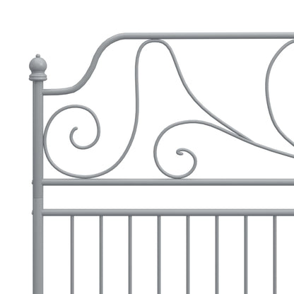 Bed Frame | Grey | Powder-coated metal | Super King | Durable | Bed Frame