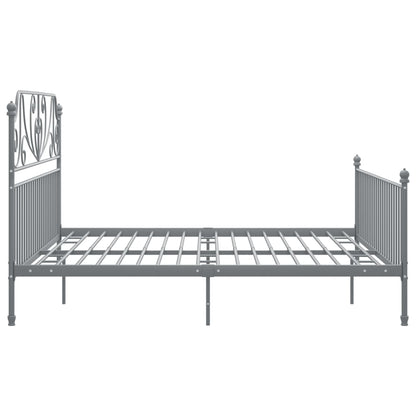 Bed Frame without Mattress Grey Metal 200x200 cm