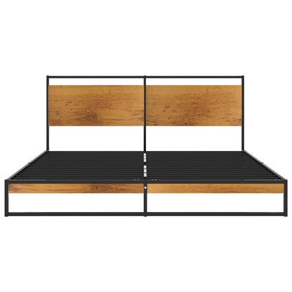 Bed Frame | Black | Powder-coated metal, MDF | 140x200 | Modern