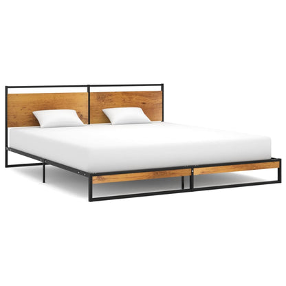 Bed Frame | Black | Powder-coated metal, Melamine coated MDF | Super King
