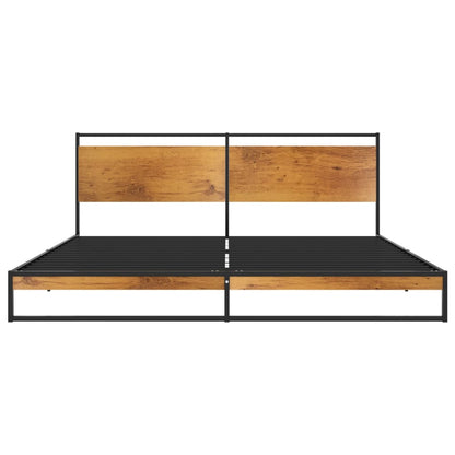 Bed Frame | Black | Powder-coated metal, Melamine coated MDF | Super King