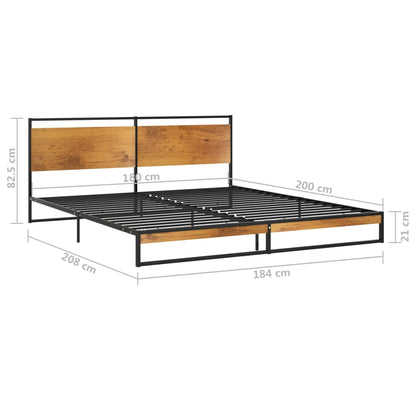 Bed Frame | Black | Powder-coated metal, Melamine coated MDF | Super King