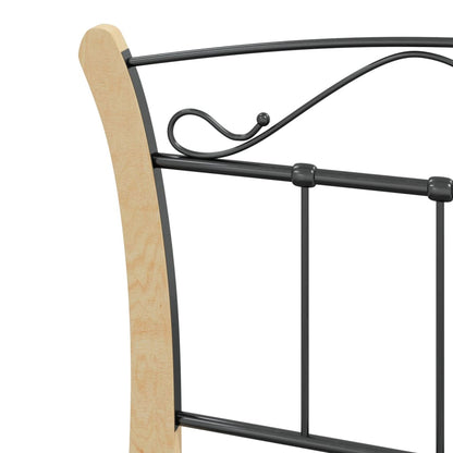 Bed Frame without Mattress Black Metal 90x200 cm