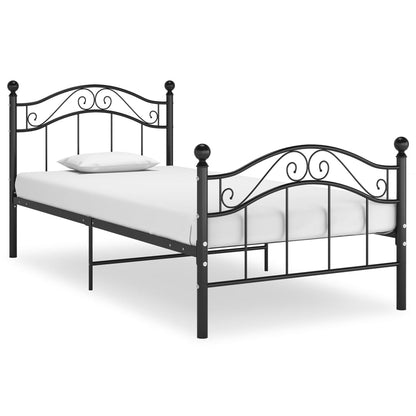Bed Frame | Black | Powder-coated metal | Single |  Durable  | Bed Frame