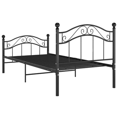 Bed Frame | Black | Powder-coated metal | Single |  Durable  | Bed Frame
