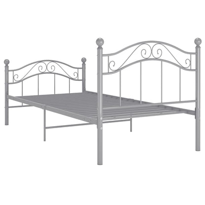 Bed Frame | Grey | Powder-coated metal | Single |  Durable  | Bed Frame