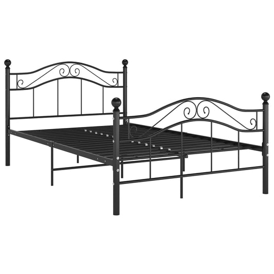 Bed Frame | Black | Powder-coated metal | 120x200 cm | Bed Frame