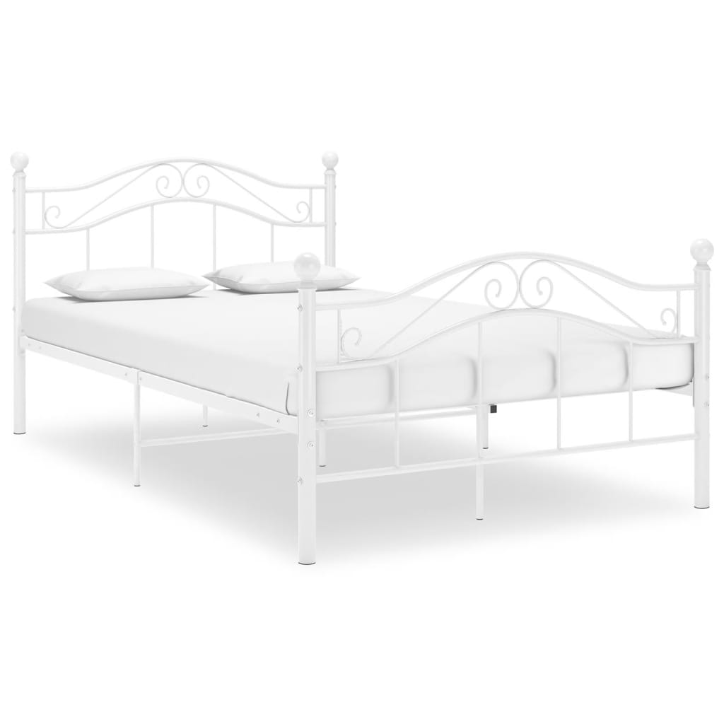 Bed Frame | White | Powder-coated metal | Double | Bed Frame