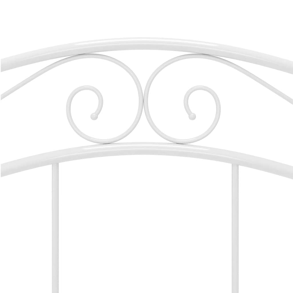 Bed Frame without Mattress White Metal 120x200 cm