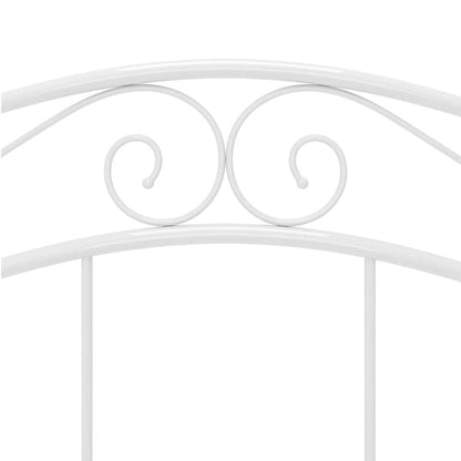 Bed Frame without Mattress White Metal 120x200 cm