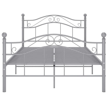Bed Frame | Grey | Powder-coated metal | Double | Bed Frame | Rectangular