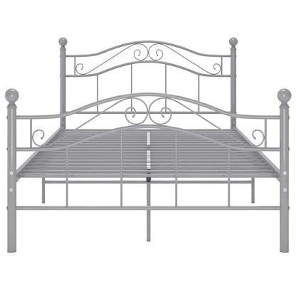 Bed Frame without Mattress Grey Metal 120x200 cm