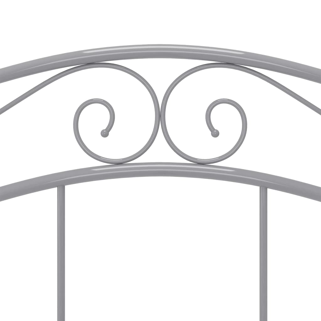 Bed Frame | Grey | Powder-coated metal | Double | Bed Frame | Rectangular