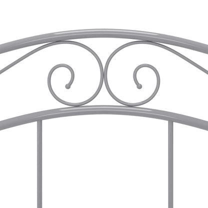 Bed Frame | Grey | Powder-coated metal | Double | Bed Frame | Rectangular