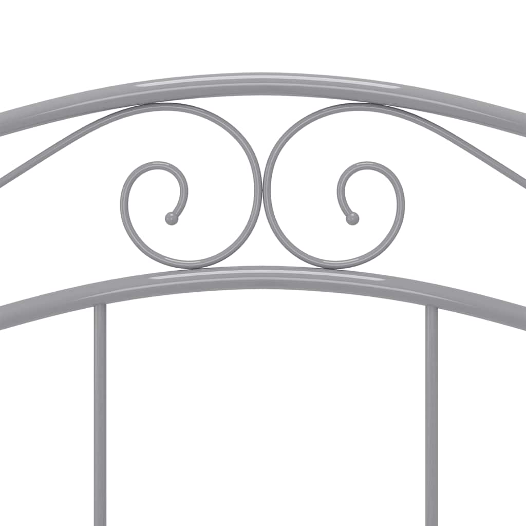 Bed Frame without Mattress Grey Metal 120x200 cm